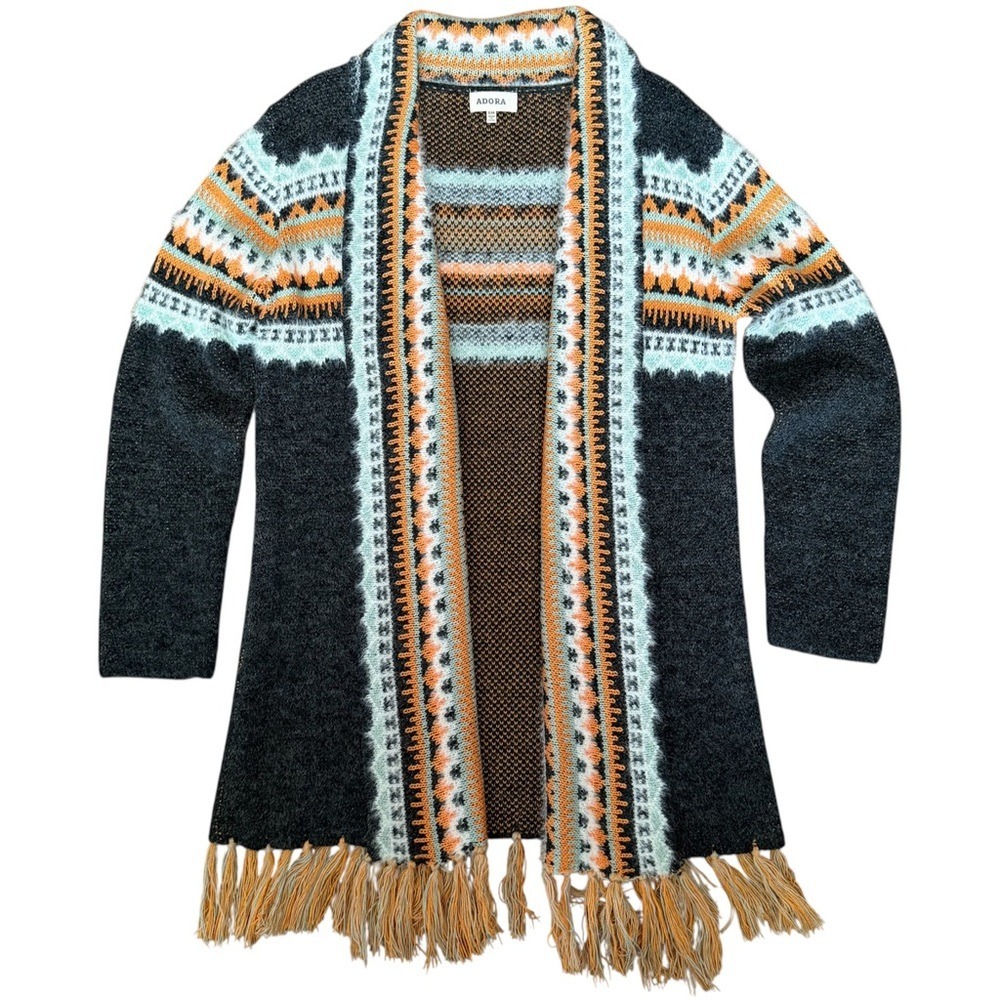 Adora Aztec Fringe Cardigan |‎ Size S